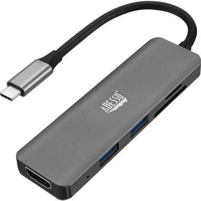 Main image of Adesso 6-in-1 USB-C Multi-Port Docking Station TAA Compliant AUH4020