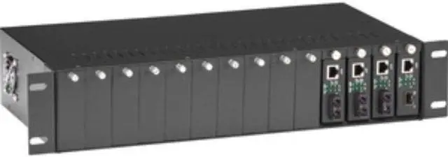 Alt view image 2 of 8 - Black Box LHGC-RACK Copper to Fiber Media Converter Chassis - 2U 14-Slot