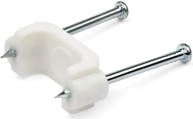 Main image of 100 CABLE CLIPS WITH NAILS /CLAMPS/TACKS