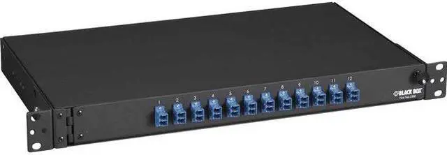 Alt view image 2 of 4 - Black Box Rackmount Fiber Panels 1U Loaded with (24) Single-Mode/Multimode Connectors
