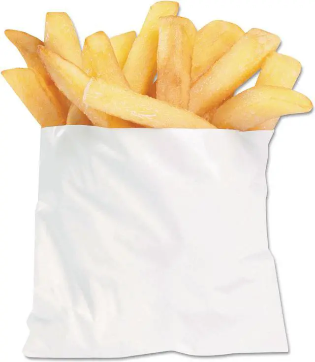 Main image of French Fry Bags 4.5" x 3.5" White 2000/Carton 450003
