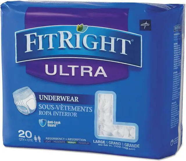 Alt view image 4 of 6 - FitRight Ultra Protective Underwear,Large - 80 Each
