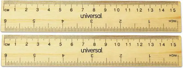 Alt view image 2 of 6 - Universal Flat Wood Ruler Standard/Metric 6" 59024