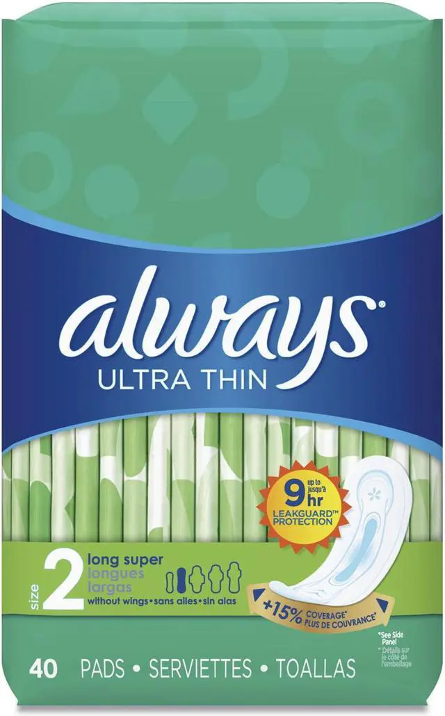 Alt view image 8 of 13 - Always Thin Ultra, Quilt Long Super Pads- 40 wipes/6Pk