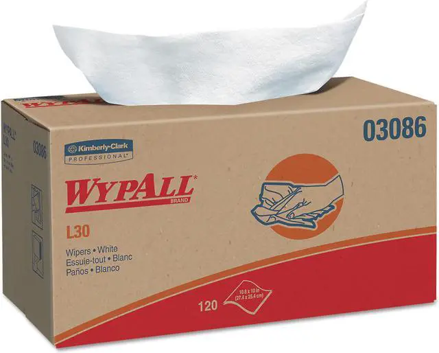 Alt view image 8 of 19 - WYPALL L30 Wipers, POP-UP Box, 10 x 9 4/5, White, 120/Box