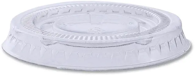 Alt view image 4 of 5 - Boardwalk Soufflé/Portion Cup Lids Fits 1 oz Portion Cups Clear 2500/Carton PRTLID1