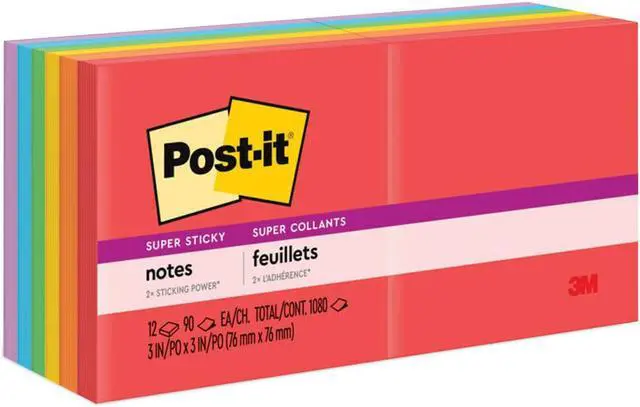 Alt view image 14 of 20 - Post-It Notes Super Sti Note,Super Sticky 12pk,Ne 65412SSAN