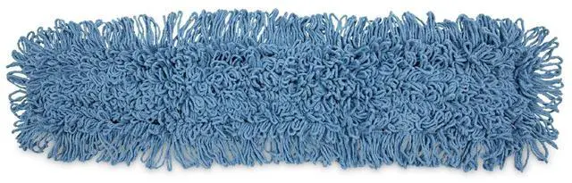 Alt view image 10 of 16 - Boardwalk Dust Mop Head Cotton/Synthetic Blend 36 x 5 Looped-End Blue 1136