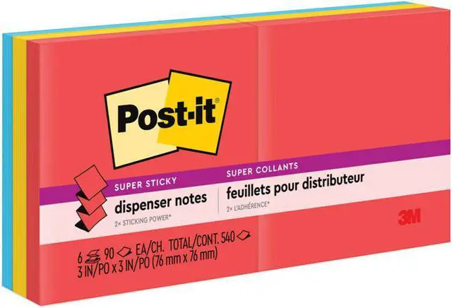 Alt view image 7 of 20 - Post-it Pop-up 3 x 3 Note Refill Marrakesh 90-Sheet 6/Pack R3306SSAN