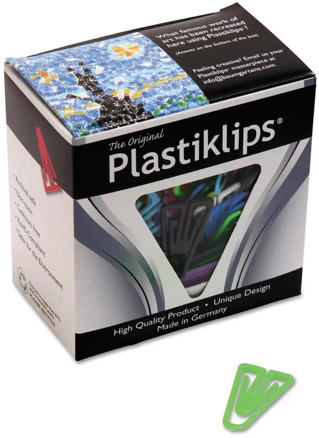 Alt view image 4 of 18 - Baumgartens Plastiklips Paper Clips Large Assorted Colors 200/Box LP0600