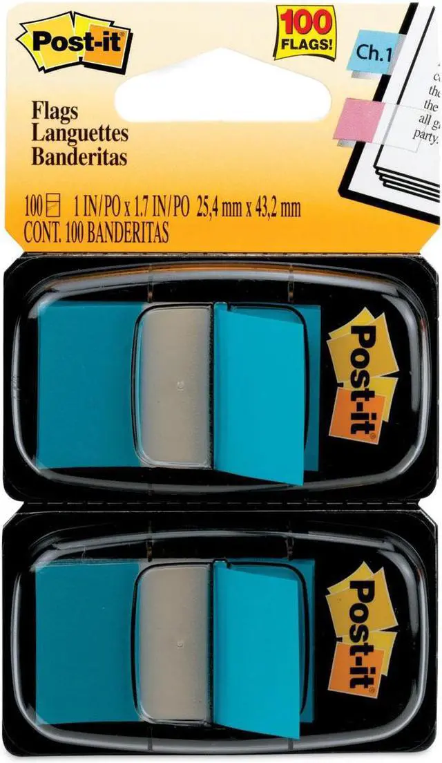 Alt view image 14 of 20 - Post-It Flags Standard Page Flags in Dispenser, Blue, 100 Flags/Dispenser 680BE2