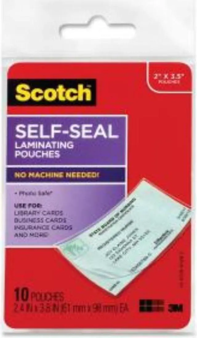 Alt view image 15 of 15 - Scotch PROTECTOR SHEET BIZCRD 10PK LS85110G