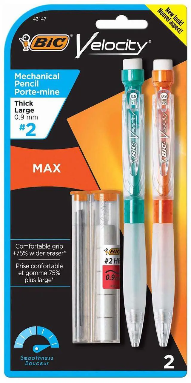 Alt view image 4 of 10 - Bic Pencil,Velcty Max 0.9,2pk MPMX9P21