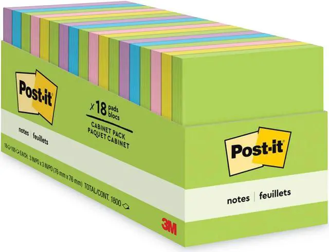 Alt view image 12 of 20 - Post-It Notes Note,3x3,18pad Cab,Brites 65418BRCP