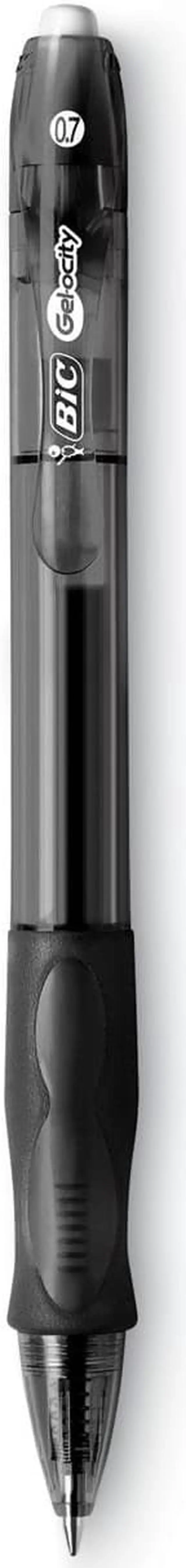 Alt view image 14 of 20 - Bic Gel-ocity Retractable Gel Pen Black Ink .7mm Medium Dozen RLC11BK