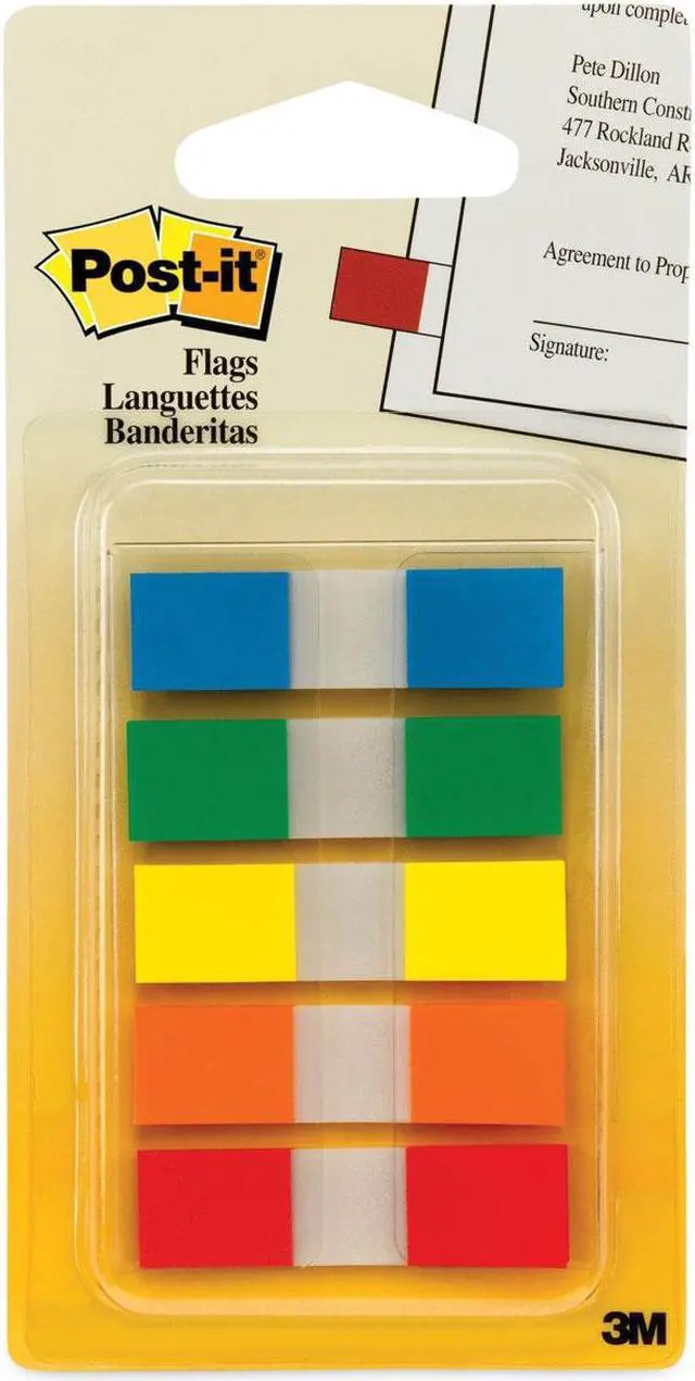 Alt view image 16 of 17 - Post-it Page Flags in Portable Dispenser 5 Standard Colors 20 Flags/Color 6835CF