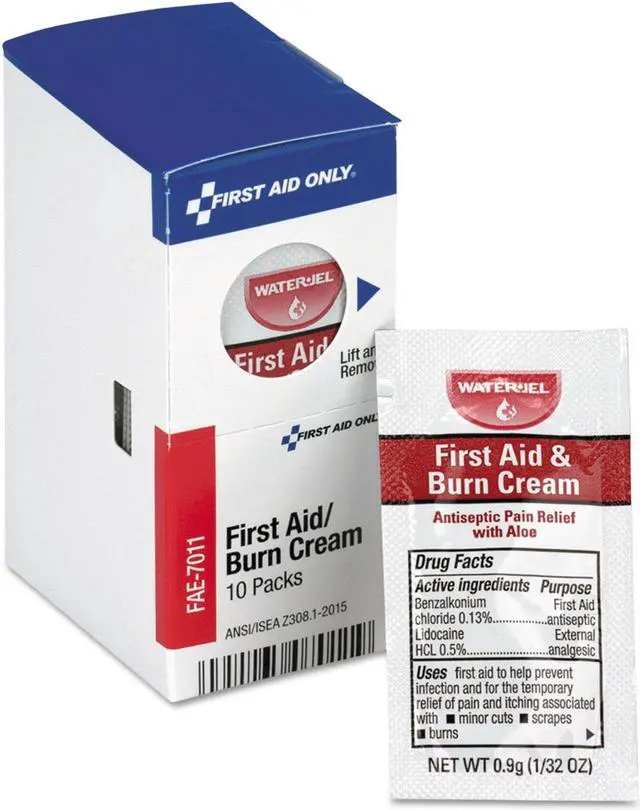 Alt view image 18 of 19 - First Aid Only Inc First Aid Burn Cream 10/PK White FAE7011