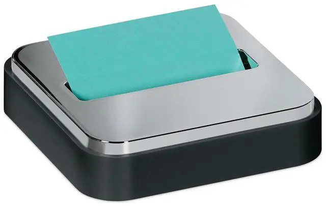Alt view image 6 of 10 - Post-it; Steel Top Pop-Up Dispenser - 3" x 3" Note - 45 Sheet Note Capacity - Black  MMMSTL330BK