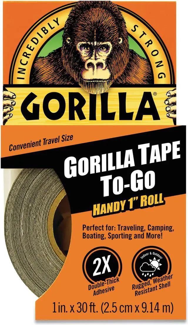 Alt view image 2 of 8 - Gorilla Glue 6100102 Black Gorilla Tape Handy Roll, 1-In. X 30-Ft.