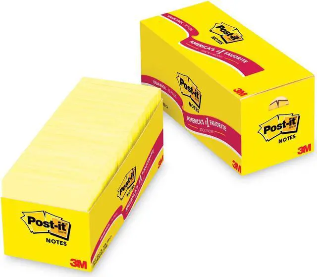 Alt view image 15 of 20 - 3M 65418CP Cabinet Pack  3 x 3  Canary Yellow  18 90-Sheet Pads Pack
