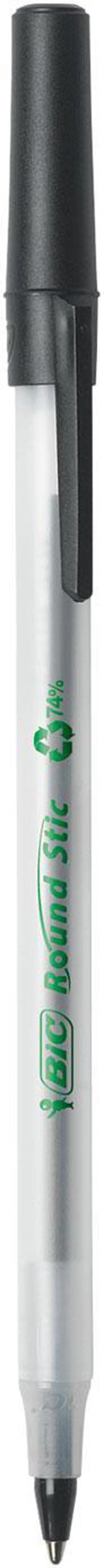 Alt view image 10 of 20 - BIC Ecolutions Round Stic Ballpoint Pen Black Ink 1mm Medium 50/Pack GSME509BK