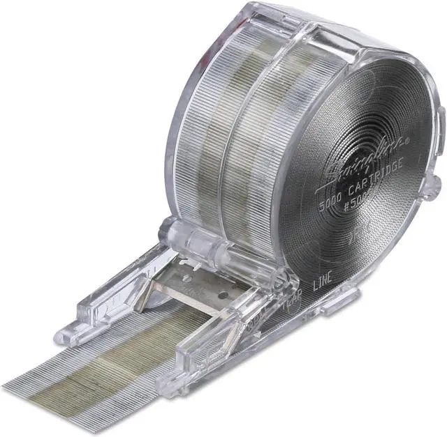 Alt view image 2 of 5 - Swingline Staples, ChiselPtCart, 1/4 In Leg, PK5000 Silver  Steel  S7050050B