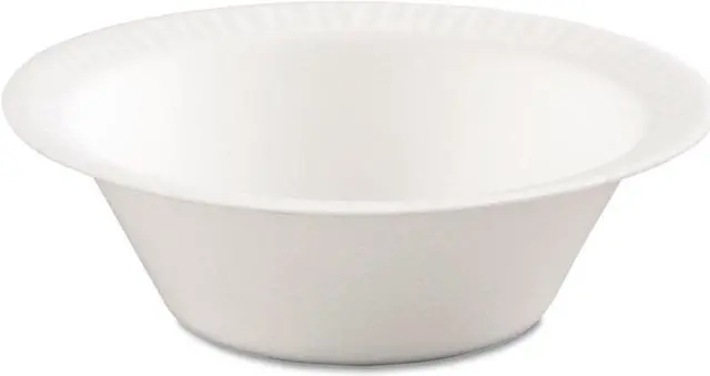 Main image of Non-Laminated Foam Plastic Bowls, 5-6 Ounces, White, Round, 125/Pack