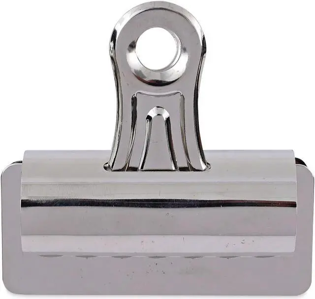Alt view image 4 of 12 - Universal Bulldog Clips Steel 1" Capacity 3" Wide Nickel-Plated 12/Pack 31266