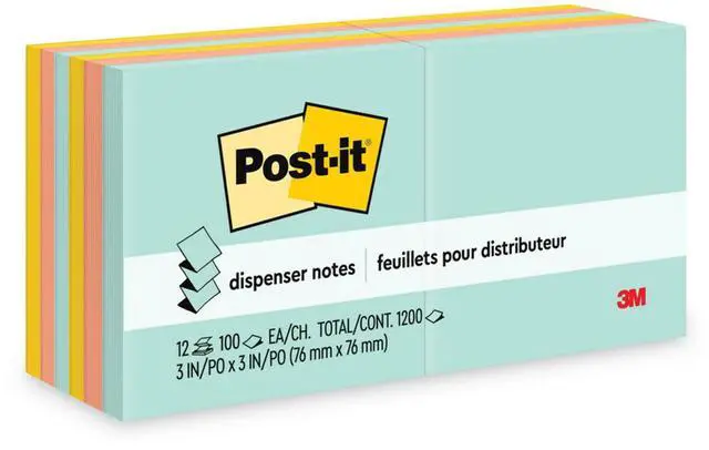 Alt view image 16 of 20 - Post-it Original Pop-up Refill 3 x 3 Assorted Marseille Colors 100-Sheet 12/Pack R33012AP
