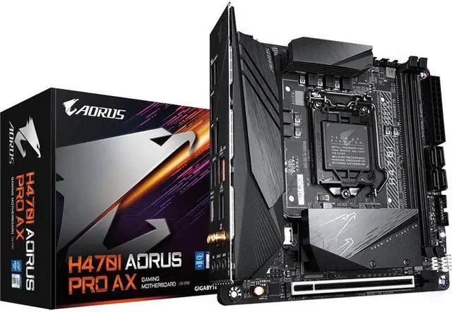 Alt view image 2 of 9 - GIGABYTE H470I AORUS PRO AX LGA 1200 Intel H470 Mini-ITX Motherboard with Dual M.2, SATA 6Gb/s, USB 3.2 Gen 1, WIFI 6, 2.5 GbE LAN