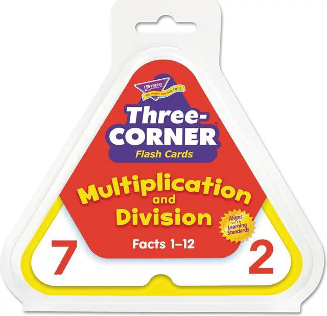 Alt view image 3 of 19 - TREND Multiplication/Division Three-Corner Flash Cards, 8 & Up, 48/Pack
