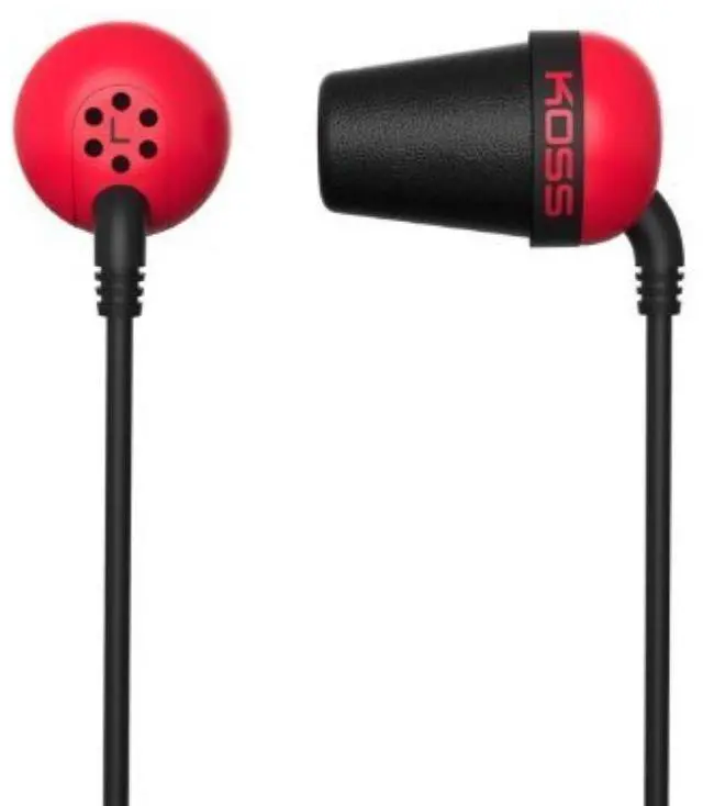 Alt view image 2 of 7 - KOSS Red PLUGR Earbud Noise Isolating
