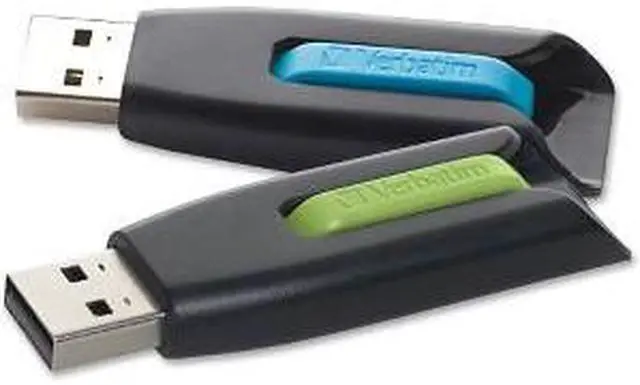 Alt view image 2 of 11 - Verbatim Store 'n' Go V3 32GB USB 3.0 Flash Drive - 2pk - Blue, Green 99127