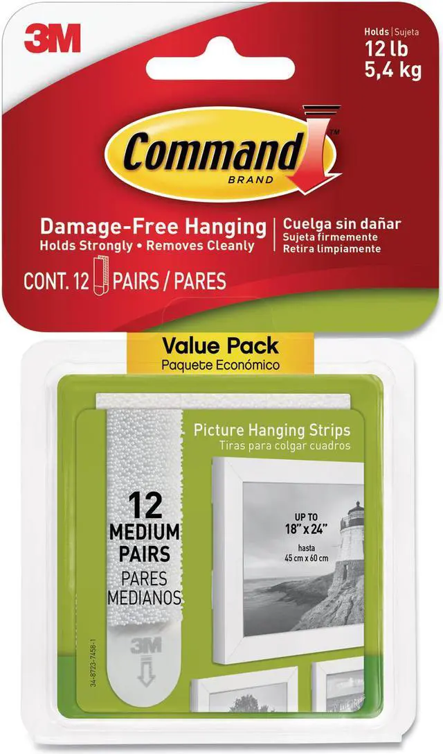 Alt view image 4 of 12 - Command 3/4 In. x 2-3/4 In. White Interlocking Picture Hanger (12 Count)