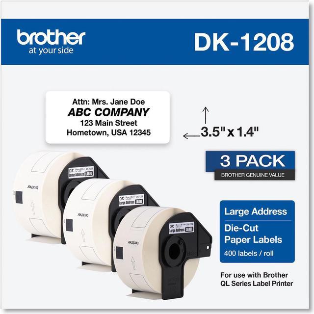 Die-Cut Address Labels, 1.4 x 3.5, White, 400 Labels/Roll, 3 Rolls/Pack Die-Cut Address Labels, 1.4 x 3.5, White, 400 Labels/Roll, 3 Rolls/Pack