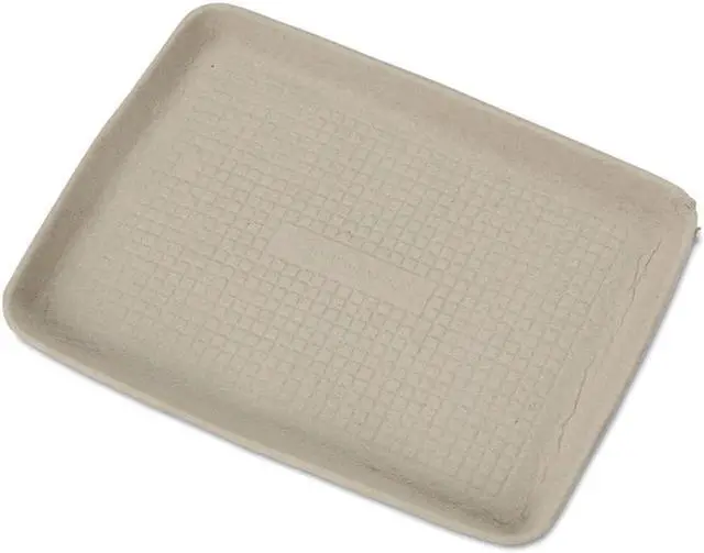 Alt view image 2 of 2 - StrongHolder Molded Fiber Food Trays 9 x 12 x 1 Beige Rectangular 250/Carton