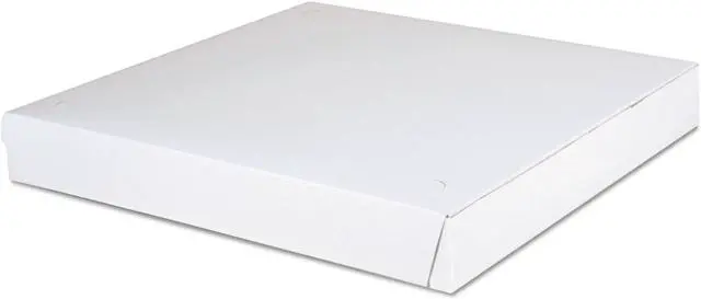 Alt view image 2 of 2 - Paperboard Pizza Boxes,14 x 14 x 1 7/8, White, 100/Carton
