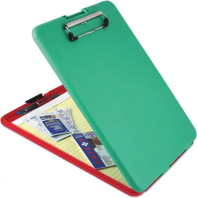 Alt view image 5 of 13 - Saunders SlimMate Show2Know Safety Organizer 1/2" Clip Cap 9 x 11 3/4 Sheets Red/Green 00580