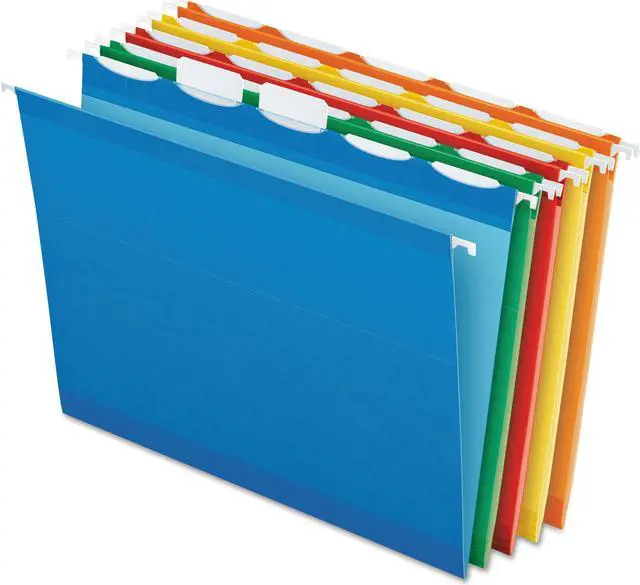 Alt view image 2 of 20 - Pendaflex Colored Reinforced Hanging Folders 1/5 Tab Letter Asst 25/Box 42592