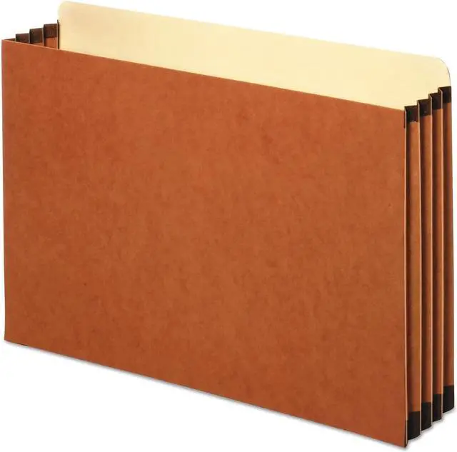 Alt view image 4 of 5 - 3 1/2 Inch Expansion File Pocket, Straight, Legal, Redrope, 10/Box