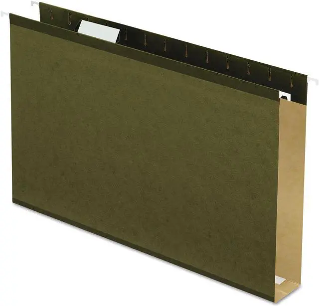 Alt view image 2 of 15 - Pendaflex Reinforced 2" Extra Capacity Hanging Folders Legal Standard Green 25/Box 4153X2