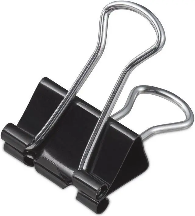 Alt view image 4 of 10 - Universal UNV10200 Small Binder Clips, Zip-Seal Bag, 3/8 Inch Capacity, 3/4 Inch Wide, Black, 144/Bag