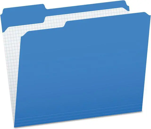 Alt view image 2 of 10 - Pendaflex Reinforced Top Tab File Folders 1/3 Cut Letter Blue 100/Box R15213BLU