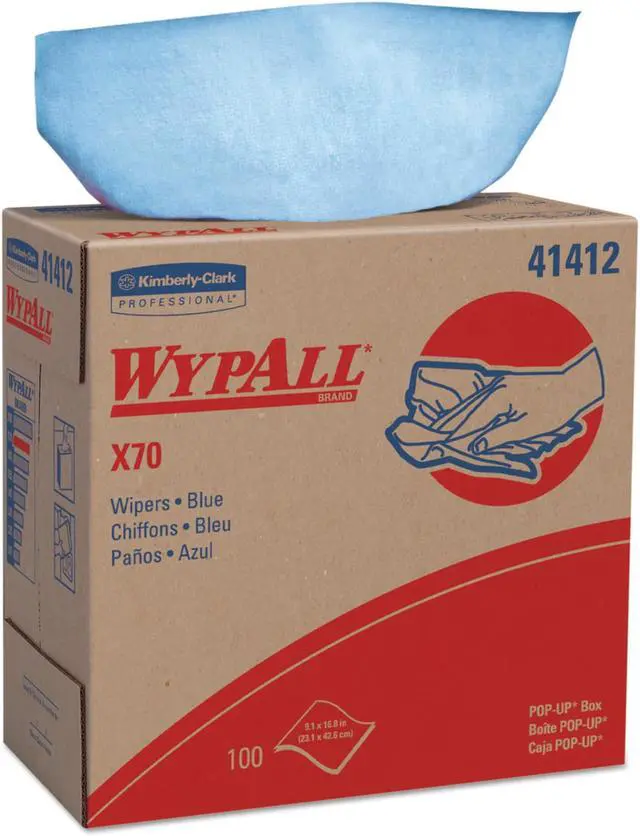 Alt view image 8 of 14 - Wypall X70 Workhorse Rags Blue 10/100