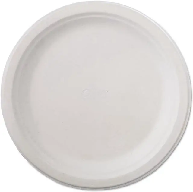 Alt view image 3 of 6 - Classic Paper Dinnerware, Plate, 9 3/4" Dia, White, 125/Pack, 4 Packs/