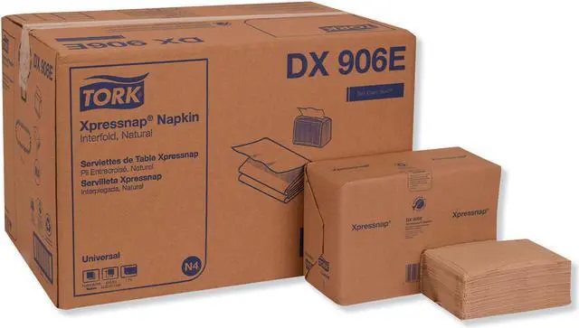 Alt view image 4 of 4 - Tork DX906E Universal Xpressnap Interfold Single-Ply Dispenser Napkin, Natural