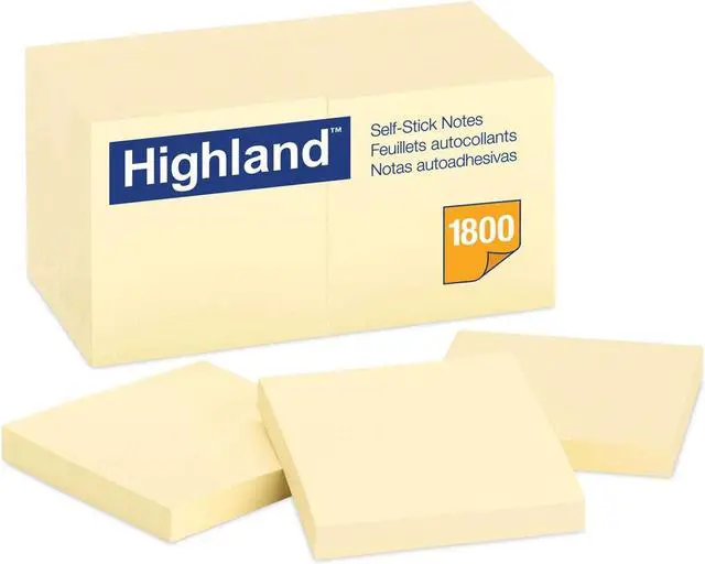 Alt view image 4 of 7 - 3M 654918PK NOTE,3X3, 18 PK,YW
