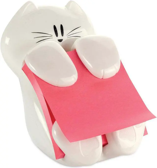 Alt view image 2 of 15 - Post-it Pop-Up Note Dispenser Cat Shape 3 x 3 White CAT330