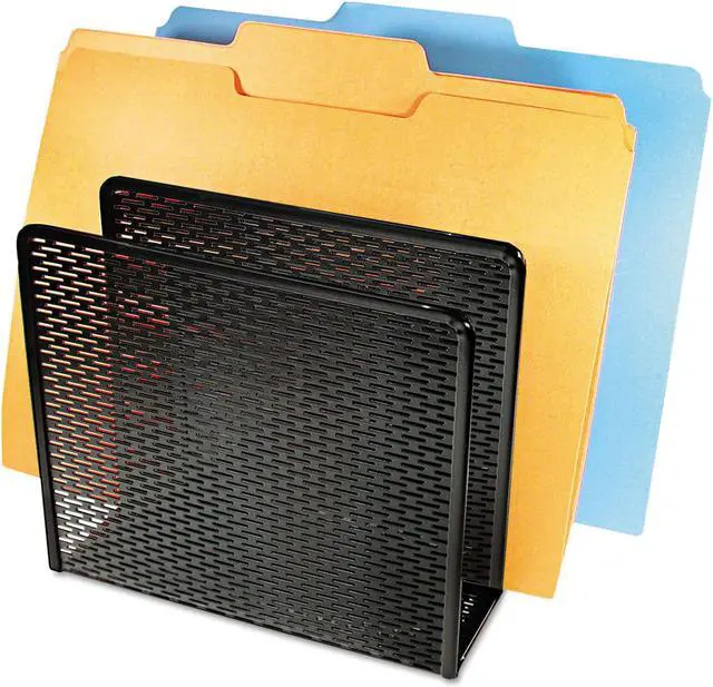 Alt view image 4 of 6 - Artistic Urban Collection Punched Metal File Sorter Three Sections 8 x 8 x 7 1/4