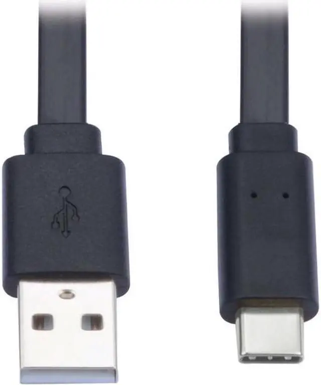 Alt view image 12 of 12 - Tripp Lite USB-A to USB-C Flat Cable (M/M) Black 3 ft. (0.9 m)